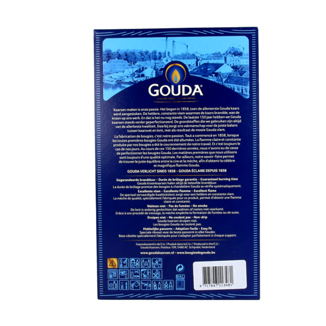 Velas de corona Gouda marfil 200/24 10 unidades