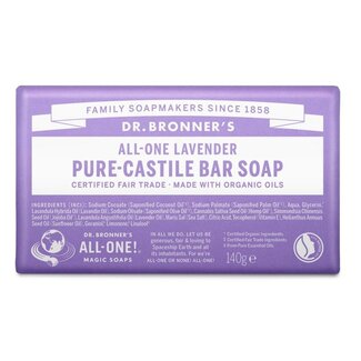 Dr Bronners Dr Bronner's Bar Soap Lavender 140 Gram