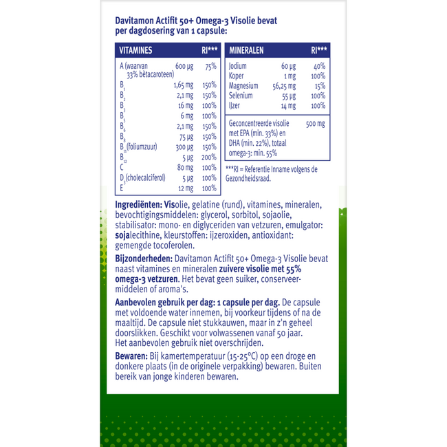 Actifit 50+ oméga 3 90 gélules