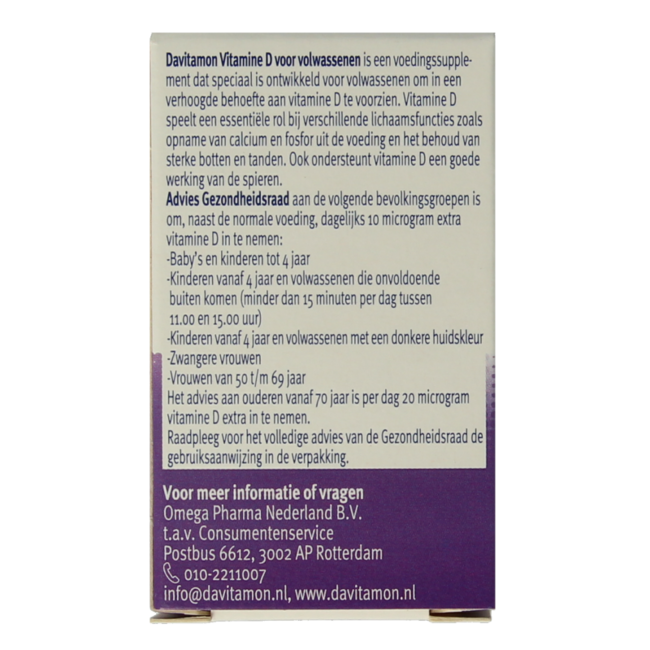 Vitamine D volwassenen smelttablet 75 Tabletten