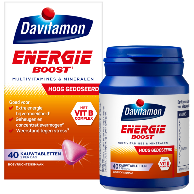 Energie boost bosvruchten 40 Kauwtabletten