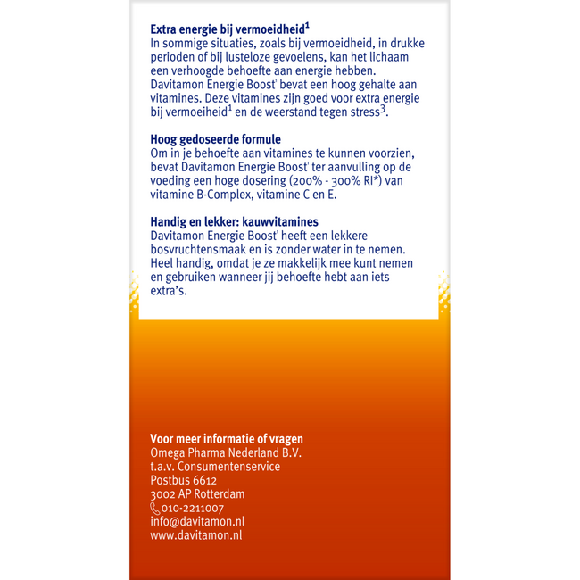 Energie boost bosvruchten 40 Kauwtabletten