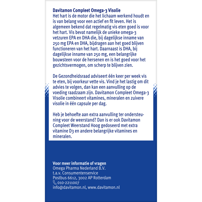 Compleet Omega-3 Huile de Poisson 70 Capsules