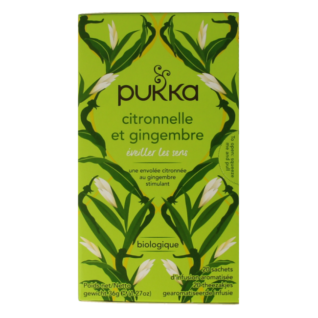 Lemongrass & ginger tea organic 20 bags