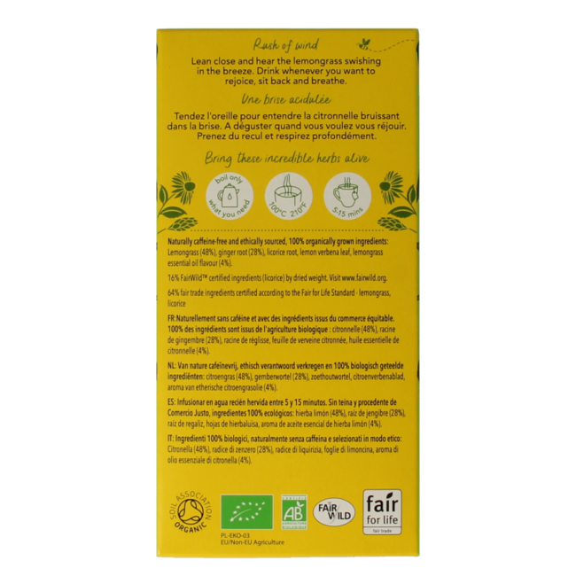 Lemongrass & ginger thee bio 20 Zakjes