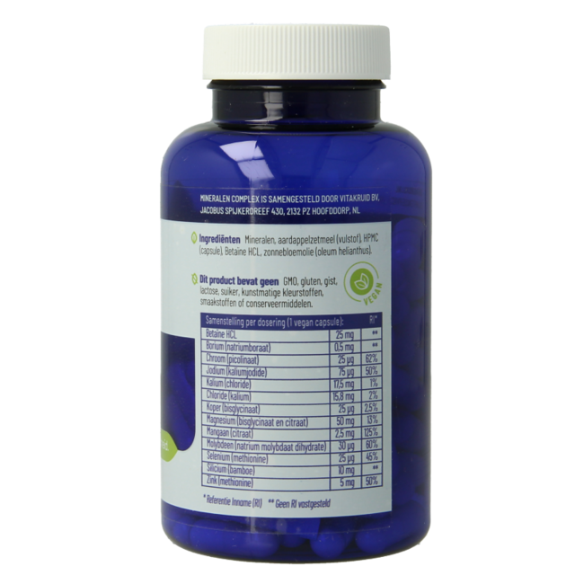 Mineral Complex with 12 different minerals 90 Vegetarian capsules
