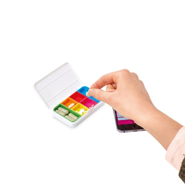 Smart pill box small white 1 piece