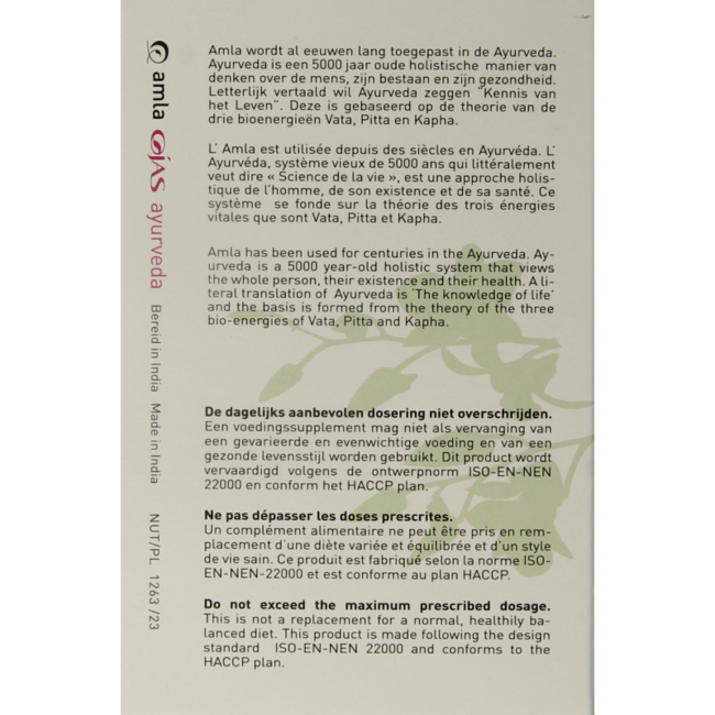 Ojas Amla Bio 60 Kapseln