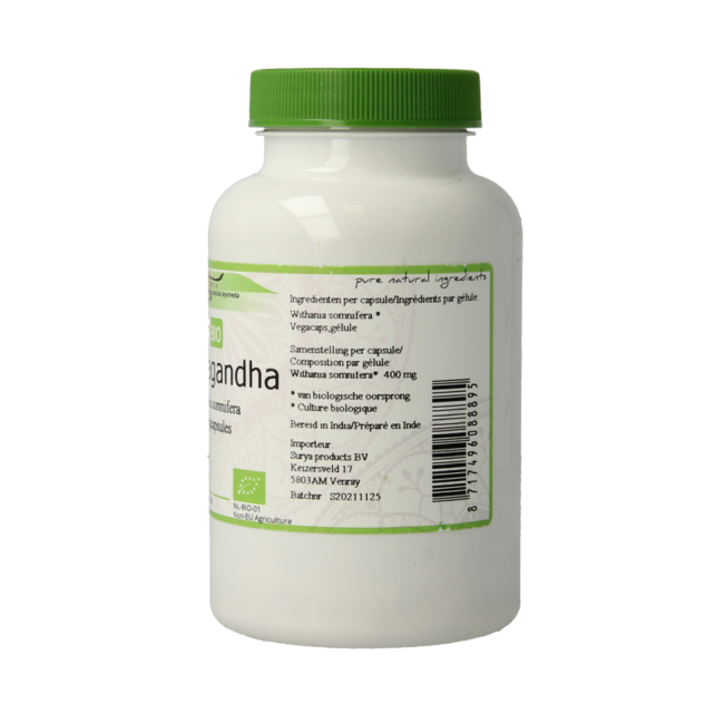 Surya Ashwagandha bio 180 Vegetarische capsules