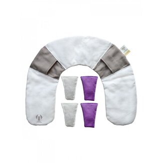 Lichtwesen Lichtwesen Liwe Neck Pillow with 2 Rock Crystals and 2 Rose Quartz, 1 Piece