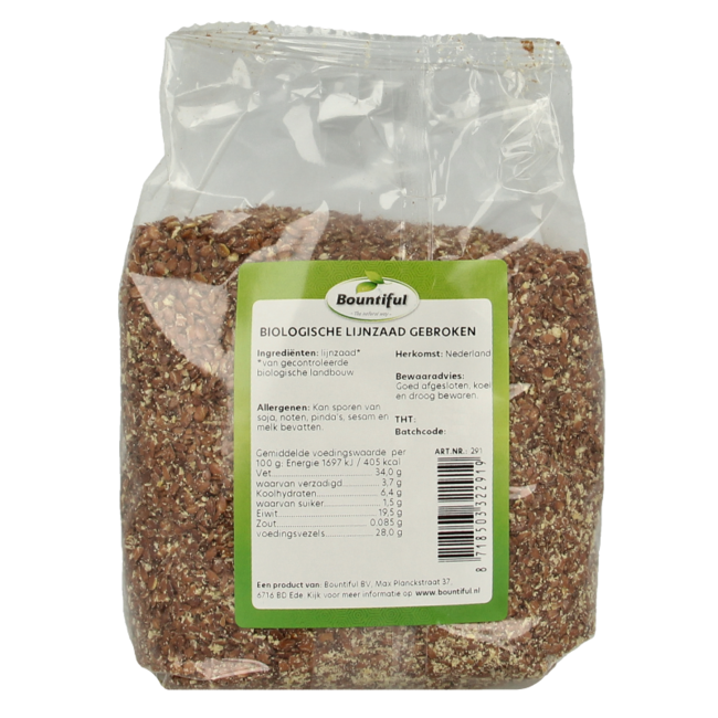 Lijnzaad gebroken bio 400 Gram