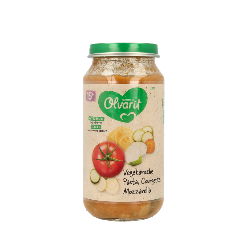 Vegetarische pasta courgette mozzarella 15M09 250 Gram