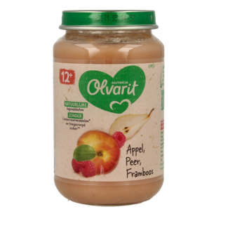 Olvarit Pomme poire framboise 12M52 200 grammes