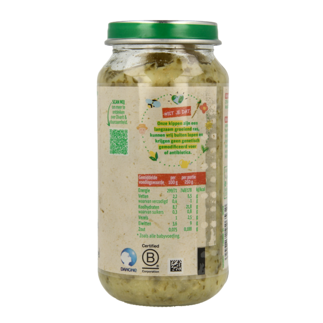 Spinach chicken potato 12M07 250 Gram