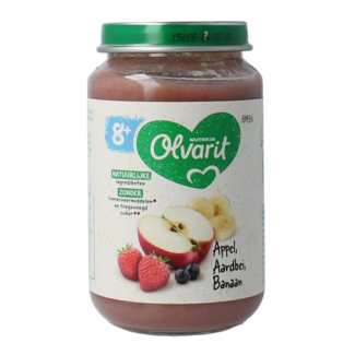 Olvarit Apple strawberry banana 8M56 200 Gram