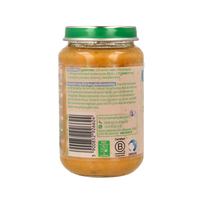 Carota, Pollo e Patate Olvarit 8M01 200 Grammi