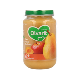 Olvarit Pear apple apricot 6M55 200 Gram
