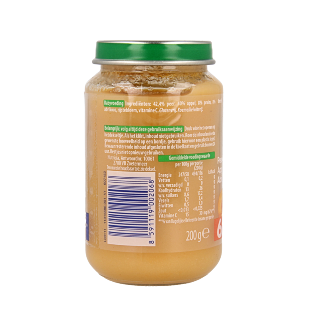 Peer appel abrikoos 6M55 200 Gram