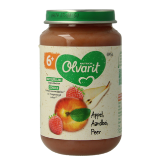Olvarit Apple strawberry pear 6M54 200 Gram