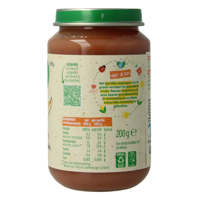 Olvarit Pomme Fraise Poire 6M54 200 Grammes