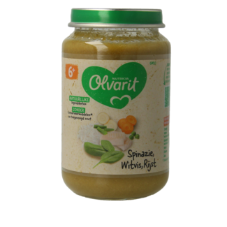 Olvarit Spinach white fish rice 6M10 200 Gram