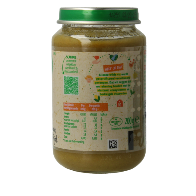 Spinach, white fish and rice 6M10 200g