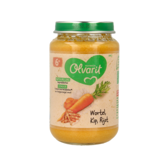 Olvarit Olvarit Carrot, Chicken & Rice 6 Months 200g