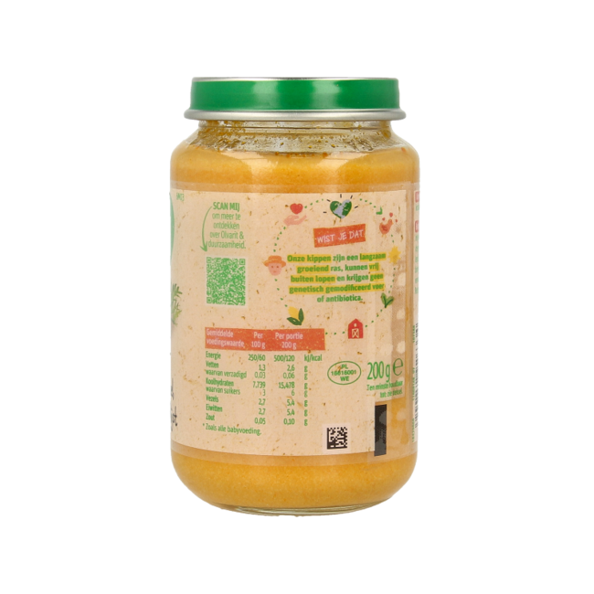 Olvarit Carotte poulet riz 6M03 200 g