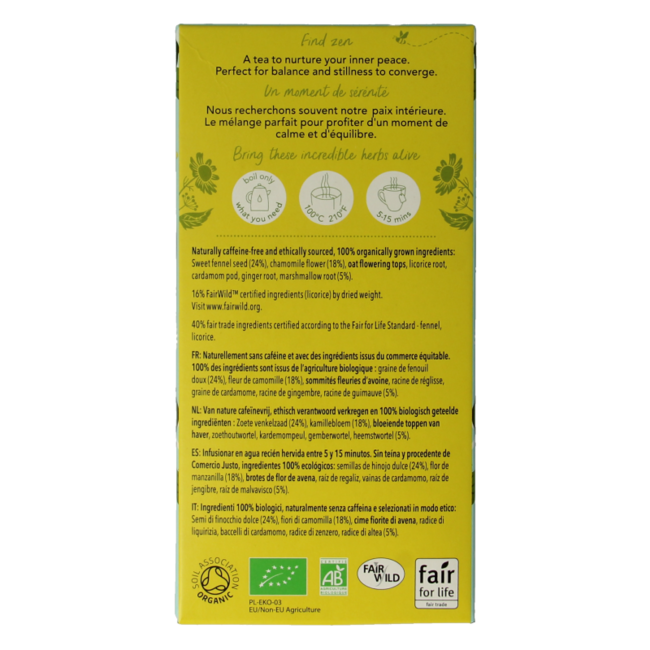 Thé Relax bio 20 sachets