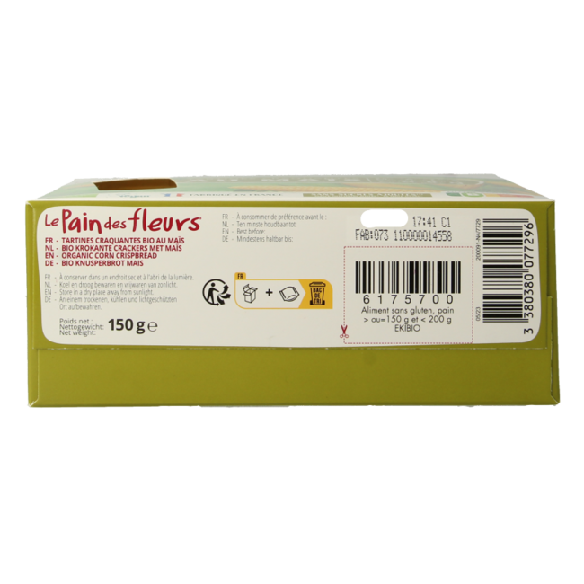 Tartines craquantes maïs et riz bio 150 g