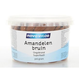 Nova Vitae Nova Vitae Amandelen bruin ongebrand 300 Gram