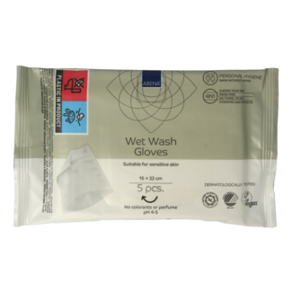 Abena Abena Wet Wash Care Wash Mitts 5 Pieces