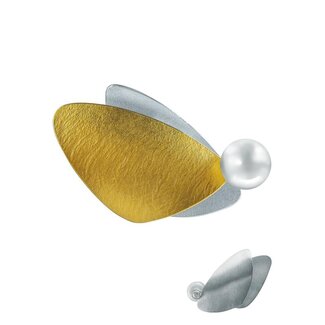 Lichtwesen Pendentif Lichtwesen Ange Rapide or et argent, perle et zircone, 1 pièce