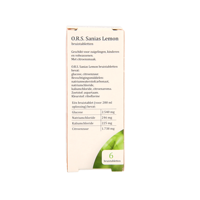 Sanias ORS lemon bruistablet 6 Stuks