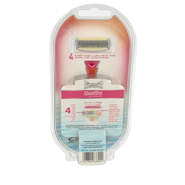 Rasoir Wilkinson Quattro for Women Coral - 1 pièce