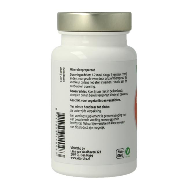 VitOrtho Zink bisglycinaat 15mg en koper 250mcg 60 Vegetarische capsules