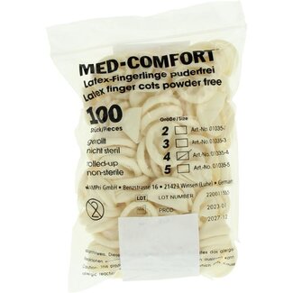 Medeco Medeco Latex Finger Cots Size L 100 Pieces