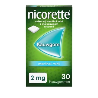 Nicorette Chicle 2 mg mentol menta 30 unidades