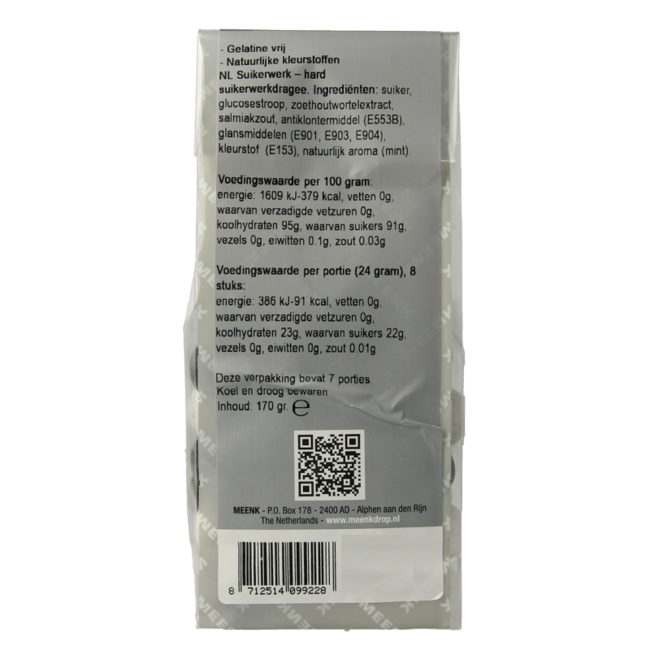 Meenk Black and White Liquorice Balls 170g