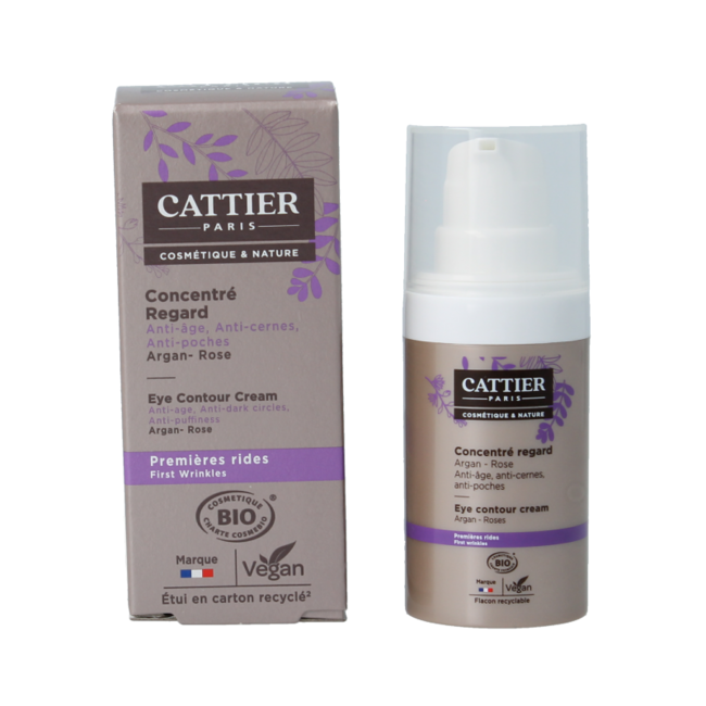 Cattier Augencreme Éclat de Rose Konturpflege 15 Milliliter