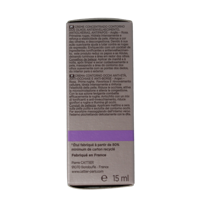 Cattier Augencreme Éclat de Rose Konturpflege 15 Milliliter