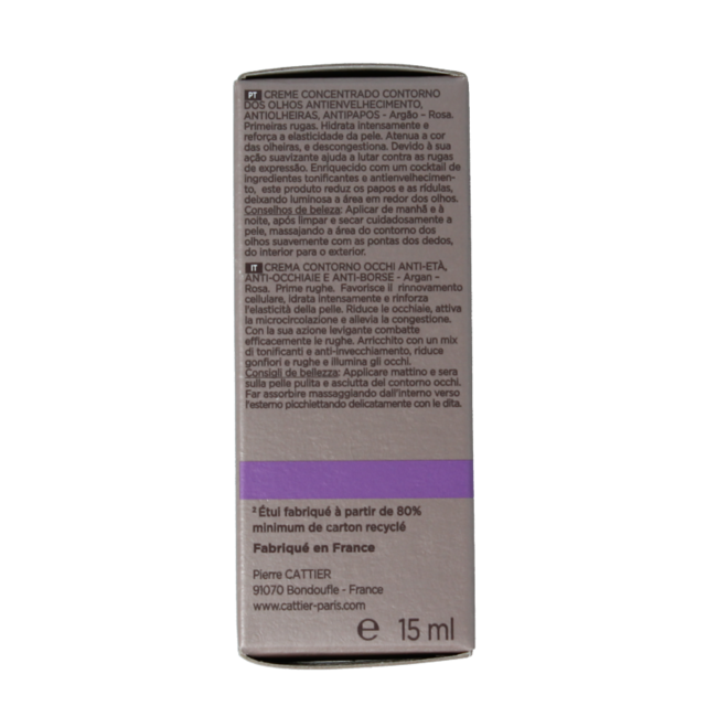 Cattier Oogcreme eclat de rose contour treatment 15 Milliliter