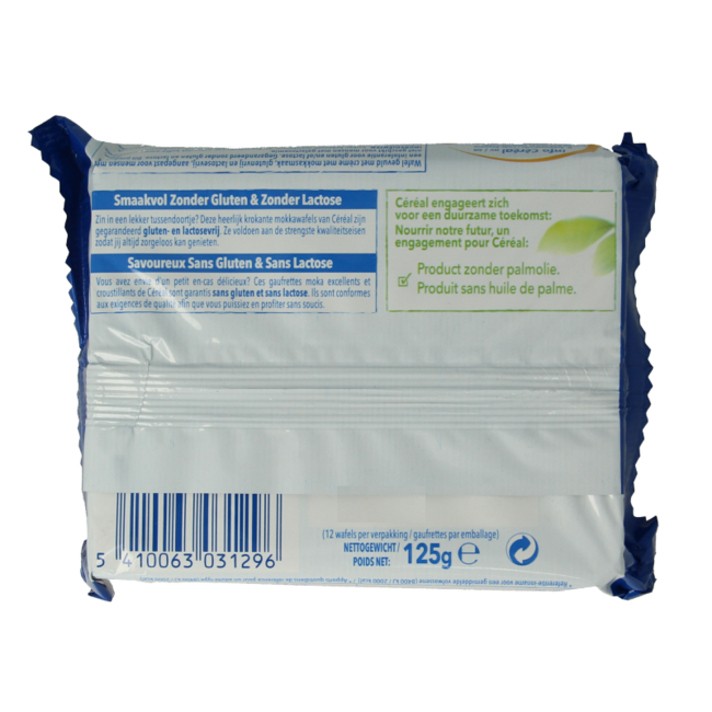 Cereal Mokkawafels sin gluten 125 gramos