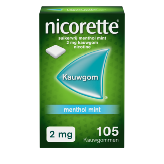 Nicorette Chicles 2 mg mentol menta 105 unidades