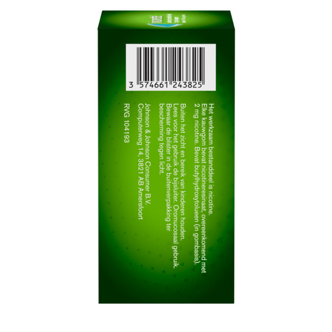 Chicle 2 mg menta mentolada 105 unidades