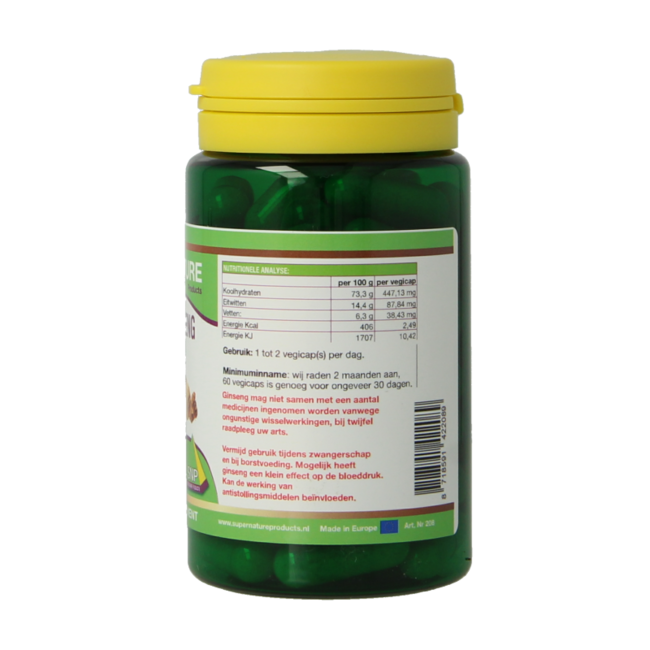 SNP Panax Ginseng 500 mg rein 60 vegetarische Kapseln