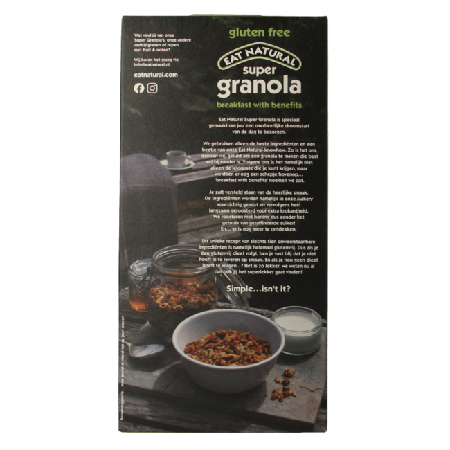 Eat Natural Granola sarrasin 400 Grammes