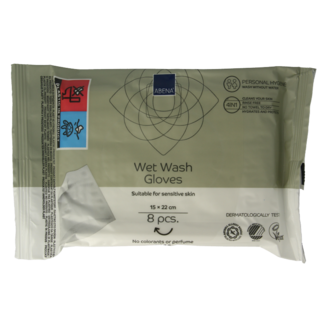 Abena Abena Wet wash mitts nourishing 8 pieces