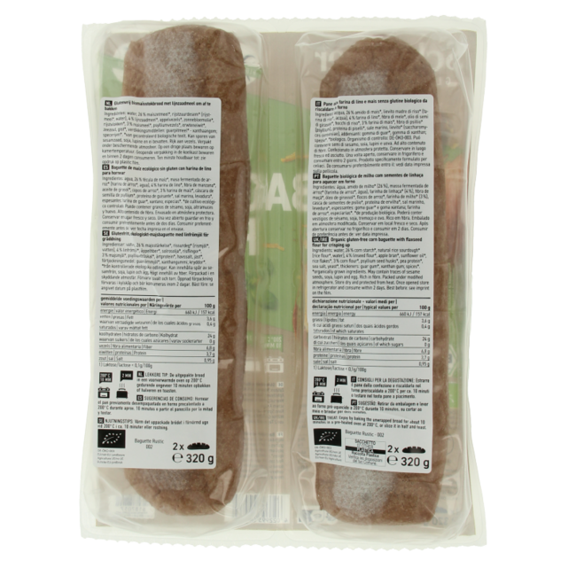 Schnitzer Baguette rustic 160 gram glutenvrij bio 2 Stuks
