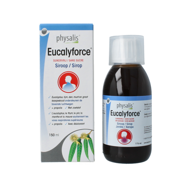 Syrop Physalis Eucalyforce bez cukru 150 mililitrów